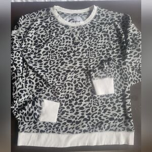 ZYIA Active Leopard Print Top with White Trim